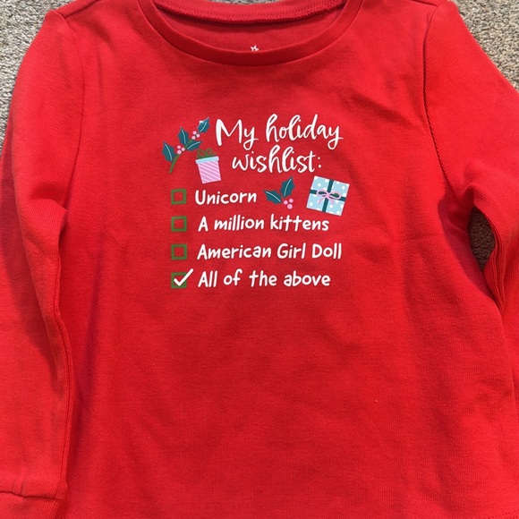 American Girl Holiday PJs for Little Girls, Red and Green, Size 6 Girl - Picture 3 of 6
